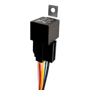 12V 40A 4Pin SPST Harness Sockets with Color-Labeled Wires for Automotive Truck Van Motorcycle Boat Car Relay Harness,Replaces Type: JD-1912 (2pcs) Waterproof Relay Socket