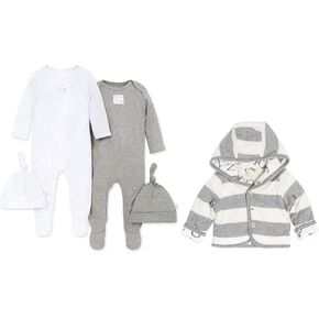 Burt's Bees Baby baby-boys Romper Jumpsuit, 100% Organic Cotton One-piece Short Sleeve Shortall, Long Sleeve Coverall