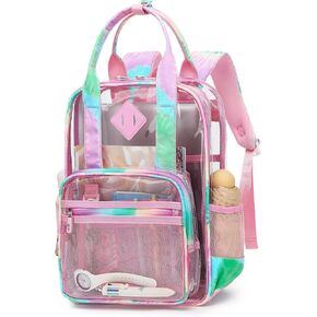 حقيبة ظهر مدرسية شفافة للبنات والأولاد، حقيبة كتب شفافة شديدة التحمل للأطفال شفافة من خلال حقيبة مدرسية (أسود مربعات) in Kuwait