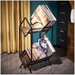 Vinyl Record Holder, LP Storage Shelf, 3-Tier Vinyl Record Storage Rack, Large Capacity Record Holder, Vinyl Record Rack for Storing 250-300 Records.