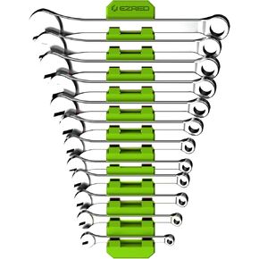 EZ RED Magnetic Flexible 12 Slot Wrench Rack Holder Non-Marring Slim Design Storage Organization