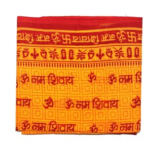 100% Cotton Meditation Yoga Scarf Shawl Large Beach Wrap Hindu Prayer Stole OM Hare Krishna print