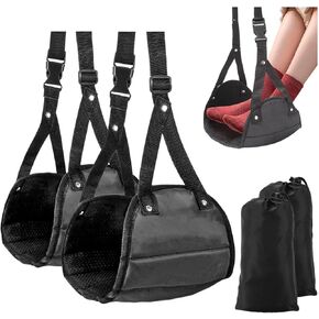 Airplane Footrest, Perfect Travel Footrest Hammock for Long Trip, Portable Foot Rest for Train Flight Office Foot Hammock, Airplane Travel Accessories to Relax Your Feet, Gifts for Travelers