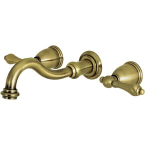 Kingston Brass KS3127AL 8-Inch Center Wall Mount Bathroom Faucet, Brushed Brass