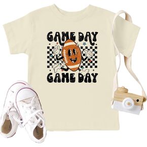 Toddler Baseball Game Day Shirt Boys Girls Funny Baseball Print Graphic T-Shirt Summer Short Sleeves Tops
