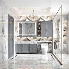60x32 Inch LED Bathroom Mirror with Lights, Anti-Fog, Dimming, Wall Mounted Waterproof Makeup Mirror - Smart Touch Vanity Lighted Mirror for Enhanced Bathroom Experience