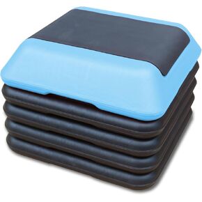 16" x 16" Adjustable Aerobic Step Platform with 4 Risers, Workout Stepper Platform for Home Gym Fitness Exercise