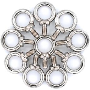 Stainless Steel Machinery Shoulder Lifting Eye Bolt (M8, 10 Items)