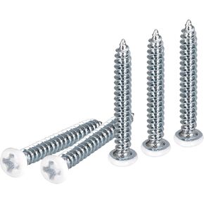ST3x8mm مسامير بيضاء 100 حزمة - الزنك مطلي الكربون الصلب عموم رئيس فيليبس الصفائح المعدنية المسمار الذاتي التنصت مسامير الخشب المسمار in Kuwait