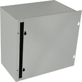 BUD Industries JB-3956-KO Steel NEMA 1 Sheet Metal Junction Box 8 L x 6 W x 4 D, Gray