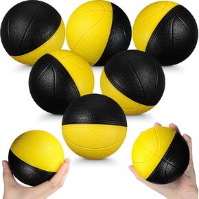 6 Pcs Basketball Stress Balls 4 Inch Soft Mini Foam Basketball Quiet Toy Basketball Foam Balls for Indoor Outdoor Sport Theme Party Game Party Favors (Blue, Red)
