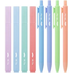 Mr. Pen- Aesthetic Highlighters and Gel Pens, 12 Pack, Pastel Color Bible Highlighters No Bleed, Colorful Ink Gel Pens Fine Point 0.7mm, Highlighter Pens, No Bleed Highlighters for Bibles, Gel Pens