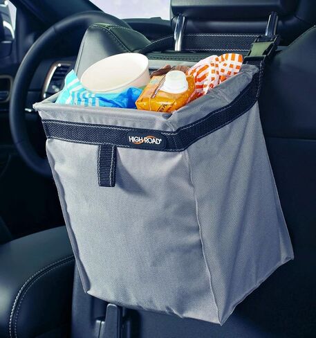 High Road TrashStash Car Trash Can with Hinged Lid, Waterproof Hanging Garbage Bag for Car, SUV and Truck Seat Backs - Holds 3 Gallons of Car Trash in Saudi Arabia