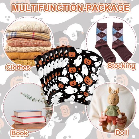 100Pcs Halloween Poly Mailers 10 x 13 Inch Pink Ghost Pumpkin Packaging Bags Self Seal Mailing Envelope Bags for Small Business Clothing Gift in Saudi Arabia
