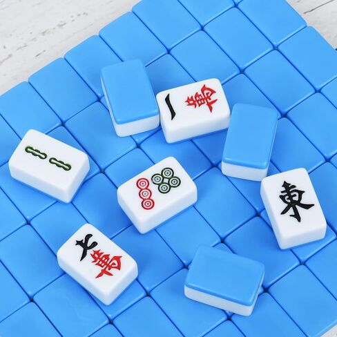 Chinese Mini Majiang 144 Melamine Tiles 1.0"(24MM) with Portable Travel Handbag Complete Mahjong Game Set - (Mah Jong, Mahjongg, Mah Jongg, Majiang, 中国麻将) in Saudi Arabia
