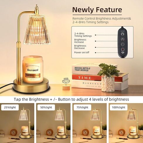 Candle Warmer Lamp, Electric Candle Lamp Warmer with Timer & Dimmer Adjustable Height Scented Candles, Gifts for Mom, Bedroom Home Decor Scented Wax, Compatible All Jar Candles in Saudi Arabia