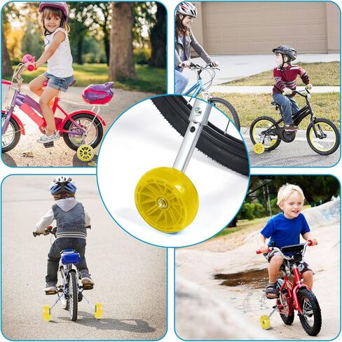 Bike Training Wheels, Pair of Heavy Duty Rear with Stabilizers Mounted Kit for 16 18 20 22 24 inch Kids Boy Girls Variable Bike (Red, 16-24 Inch) in Saudi Arabia