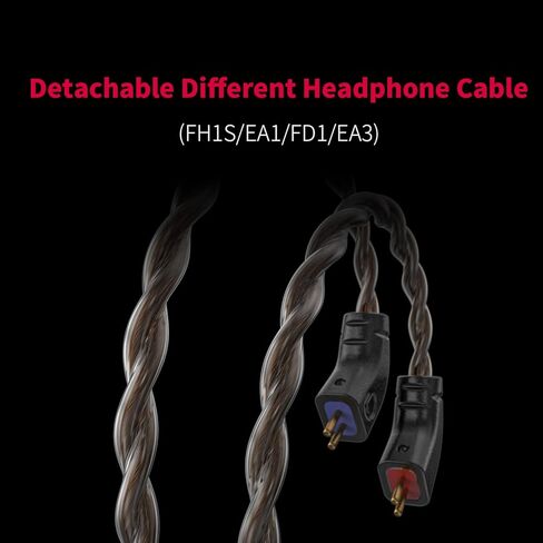 سماعة رأس FiiO JadeAudio JH3 سلكية عالية الدقة 0.78 مم 2 دبابيس 1DD+2BA Bass ثقيلة متوافقة مع Android وiOS وWindows وMac للهواتف الذكية/الكمبيوتر الشخصي/الكمبيوتر المحمول (أسود) in Kuwait