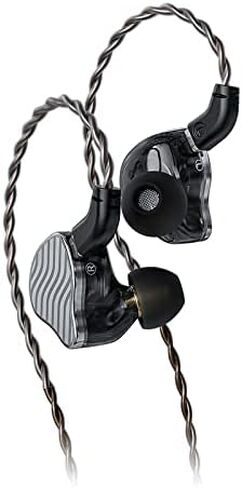 سماعة رأس FiiO JadeAudio JH3 سلكية عالية الدقة 0.78 مم 2 دبابيس 1DD+2BA Bass ثقيلة متوافقة مع Android وiOS وWindows وMac للهواتف الذكية/الكمبيوتر الشخصي/الكمبيوتر المحمول (أسود) in Kuwait