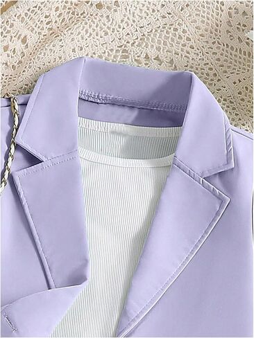 Milumia Girl's 3 Piece Outfits Long Sleeve Tee Shirt and Blazer Vest with Pants in Saudi Arabia