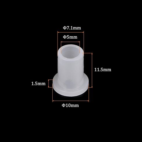 4pcs Nylon Flanged Sleeve Bearings [10.5mm Bore x 15.9mm OD x 19.2mm Length] Nylon Plastic Bushings for Shaft, Black in Saudi Arabia
