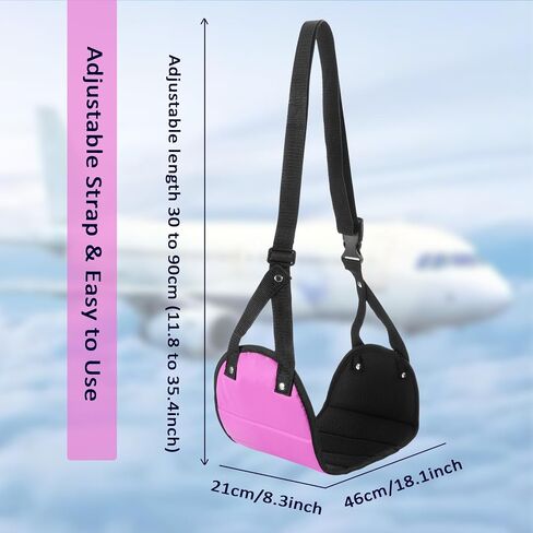 Airplane Footrest, Perfect Travel Footrest Hammock for Long Trip, Portable Foot Rest for Train Flight Office Foot Hammock, Airplane Travel Accessories to Relax Your Feet, Gifts for Travelers in Saudi Arabia