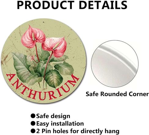 Lygond Metal Sign Tin Sign Retro Round Garden Flower Daisy Bathroom Signs for Home for Home Decor 12×12 Inches in Saudi Arabia