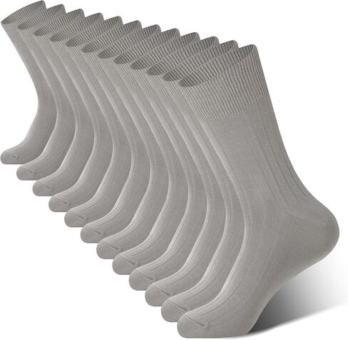 BAMBOO COOL Men's Crew Socks Bamboo Viscose Breathable Dress Socks For Men, Casual Lightweight Comfort 6 Pack in Saudi Arabia