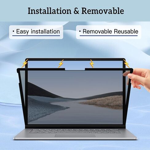 ZOEGAA IPad Pro 13 inch Privacy Screen (2024 M4 Chip), Removable & Reusable Ipad pro 13 inch Screen Protector, Anti-Spy Privacy Filter, Anti-Glare, Blue Ray Reduction in Saudi Arabia
