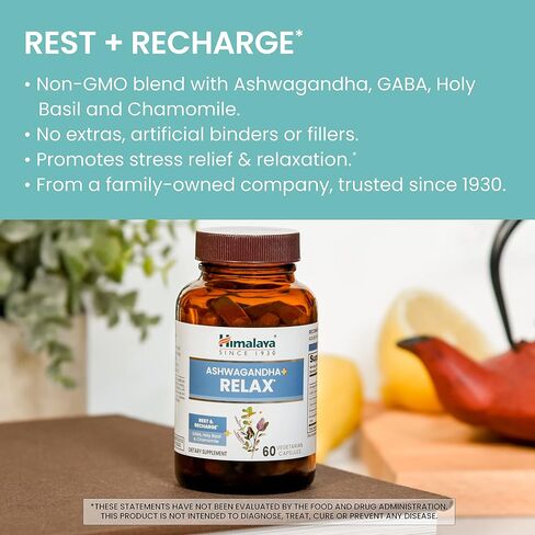 Himalaya Ashwagandha+ Focus with Ashwagandha, Bacopa, Rosemary & Green Tea for Memory, Focus and Clarity, 60 Capsules, 1 Month Supply, Vegan, Gluten Free in Saudi Arabia
