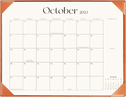 Large Desk Calendar 2024-2025 with Desk Mat, Desktop Calendar 18 Monthly Runs From Jul 2024 to Dec 2025, Desk Pad Calendar 22 x 17 Inch Perfect for Planning, Organizing, and Scheduling Your Life (Black) in Saudi Arabia