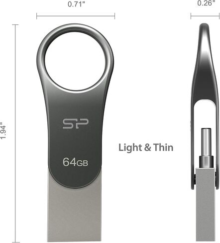 محرك أقراص فلاش Silicon Power 5 Pack 64GB USB 3.0/3.1 Gen1 USB Blaze B02 (ذهبي شامبانيا) in Kuwait