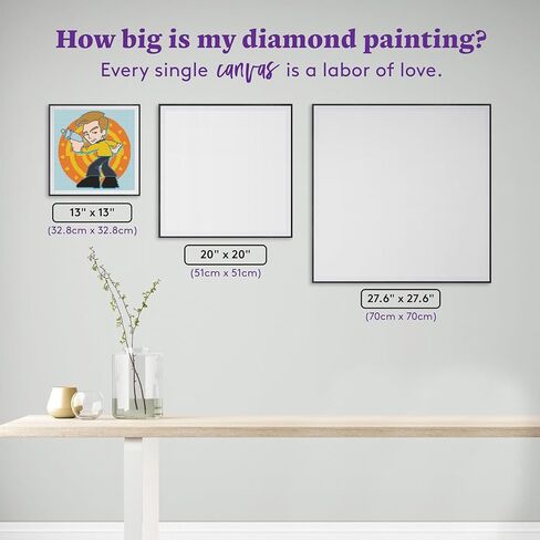 DIAMOND ART CLUB Peach Mushroom Twilight Diamond Painting Kit, Fun DIY Crafts for Adults and All Ages, Round Diamond Art Canvas for Beginners, 14" x 13" (35.9 x 32.8 cm) in Kuwait
