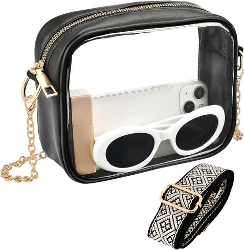 FANGSUN Clear Crossbody Bag Stadium Approved, Clear Purse for Women, Small Clear Stadium Bag for Events, Concert, Sport in Saudi Arabia