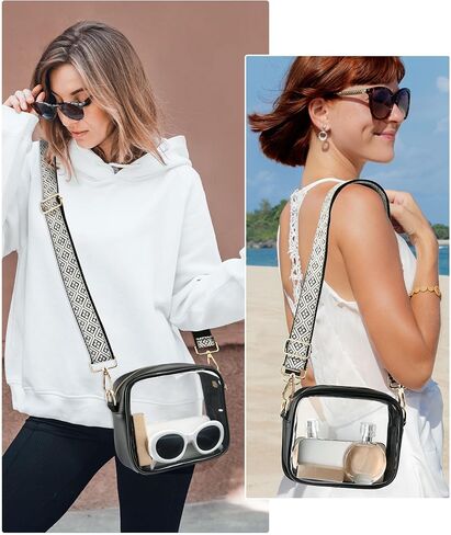 FANGSUN Clear Crossbody Bag Stadium Approved, Clear Purse for Women, Small Clear Stadium Bag for Events, Concert, Sport in Saudi Arabia