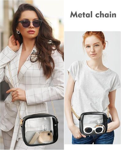 FANGSUN Clear Crossbody Bag Stadium Approved, Clear Purse for Women, Small Clear Stadium Bag for Events, Concert, Sport in Saudi Arabia