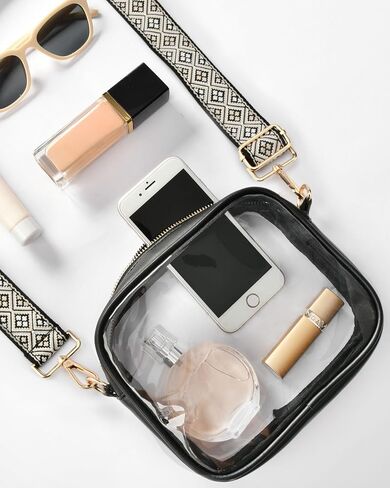 FANGSUN Clear Crossbody Bag Stadium Approved, Clear Purse for Women, Small Clear Stadium Bag for Events, Concert, Sport in Saudi Arabia