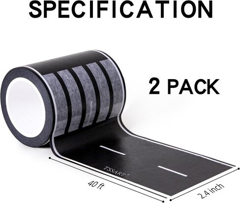 Roadway Tape - Black Residue Free Road Car Track Tape for Kids Birthday Party Racing Party Decoration - 2.4 Inch Wide 40 FT Long in Saudi Arabia