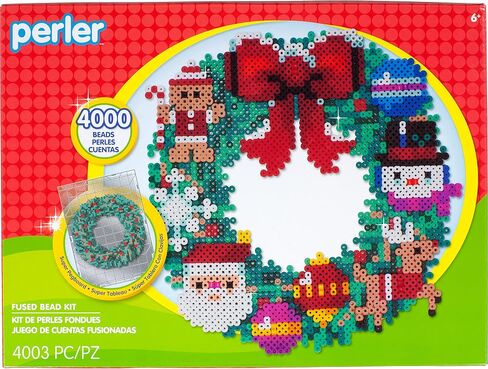 Perler 80-56960 12 Days of Crafting, Christmas Fuse Bead Kit Makes 12 Projects, Multicolor, 3823 Piece in Saudi Arabia