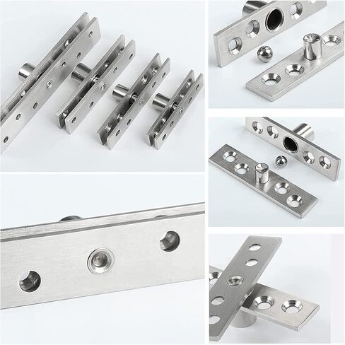 360 Degree Rotation Hidden Door Pivot Hinge, 3.7-Inch Door Pivot Hinge,Stainless Steel Pivot Hinge for Hidden Door, Cabinet and Cupboard (Black 3.7 inch, 360 Degrees 2 pcs) in Saudi Arabia