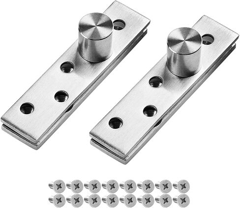 360 Degree Rotation Hidden Door Pivot Hinge, 3.7-Inch Door Pivot Hinge,Stainless Steel Pivot Hinge for Hidden Door, Cabinet and Cupboard (Black 3.7 inch, 360 Degrees 2 pcs) in Saudi Arabia
