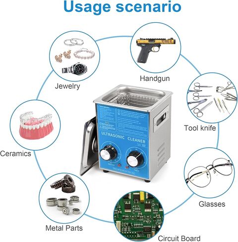 Kendal Commercial Grade 35watts 600ml Ultrasonic Cleaner 40kHz with Knobs Timer Cleaning Machine,for Watch Instruments Industrial Parts Excellent Cleaner Solution in Kuwait