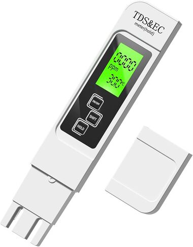 3 in 1 TDS Meter - TDS EC & Temperature(°C,°F) Meter,Accurate & Reliable Digital Water Testing Kits for Drinking Water Quality, Tap, Well, Swimming Pool,Hydroponics, Aquarium, RO/DI System，Blue in Saudi Arabia