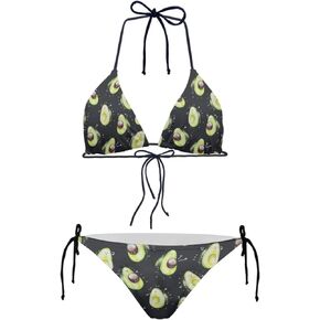 Belidome Bikini Triangle Sets for Women 2 Piece Swimsuit Halter String Swimwear Bathing Suit