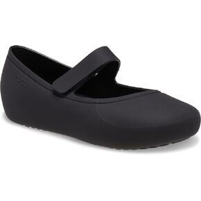 Crocs 209429-001-J3 Brooklyn Flat K Black Black