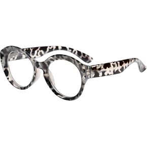 Eyekepper Round Reading Glasses Women Large Frame Stylish Readers - Red +2.50