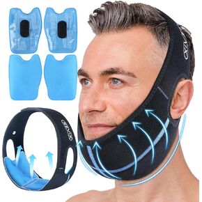REVIX Face Ice Pack for Wisdom Teeth with 3D Sewing Design, Jaw Ice Pack for Wisdom Teeth Recovery, TMJ Heating Pad for Swelling & Inflammation, Super Snug Fit with 4 Hot and Cold Packs, Lavender