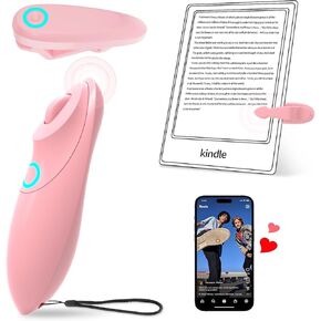 Upgrade for Kindle Page Turner Remote Control - Scrolling Remote for TikTok, Dual-Function for E-Books & Short Videos, Compatible with iPhone, iPad, Android, Kindle, etc (Pink)