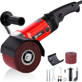 SILVEL 1400W Burnishing Polishing Machine, 110V Handheld Electric Sander Polisher Kit, Stainless Steel Polisher with 6 Speed Adjustable, 500-3000RMP for for Metal, Stainless Steel, Wood, 2 Wheels
