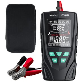 12V/24V Car Battery Tester, 100-2000 CCA Load Tester, Digital Automotive Alternator Tester Battery Analyzer, Auto Cranking and Charging System Tester for Truck Van Boat Motorcycle ATV SUV